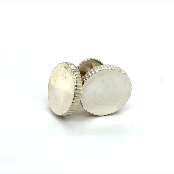 Tiffany & Co Estate Ridged Cufflinks Sterling Silver TIF293 - Picture 9 of 9